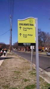 Sign located on Center Street North