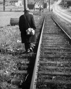 Photo credit: Life Magazine Walking the rails during the Great Depression. Date and location unknown.